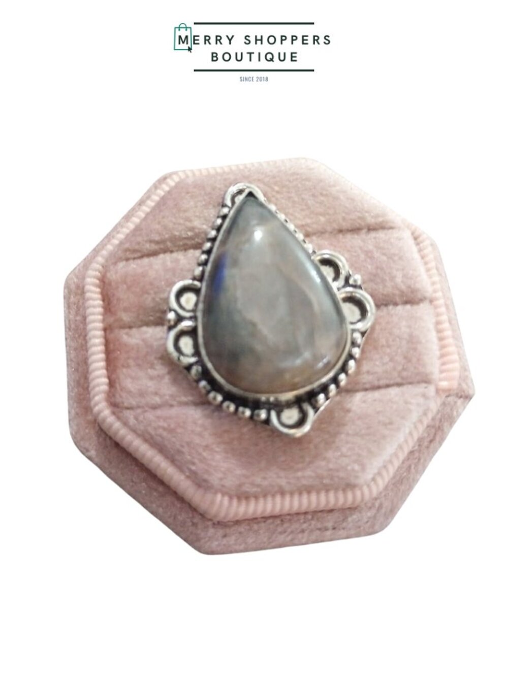 Sterling Silver Black Moonstone Ring